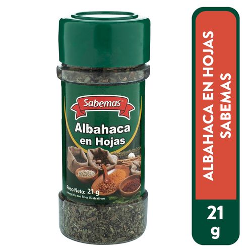 Albahaca Sabemas en hoja frasco - 21 g