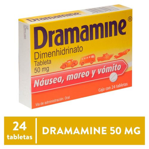 Sistema Digestivo y Antiparasitarios Johson & Johson Dramamine 50mg x 1 Tableta Contra Nausea