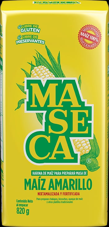 Harina Maseca de maíz amarillo - 820 g