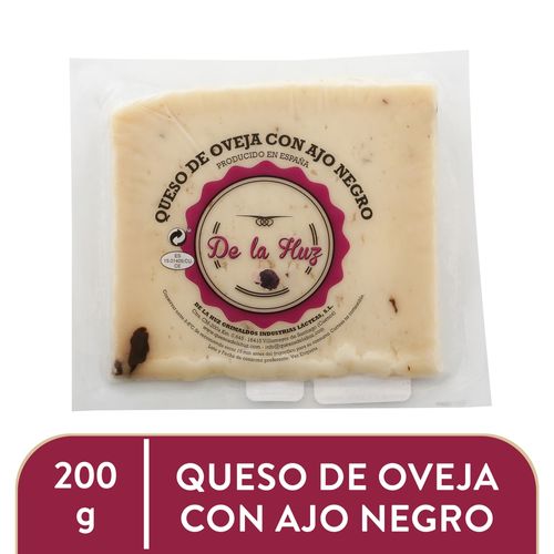 Más Quesos La Huz Queso La Huz Oveja c Ajo Negro 200 g Unidad