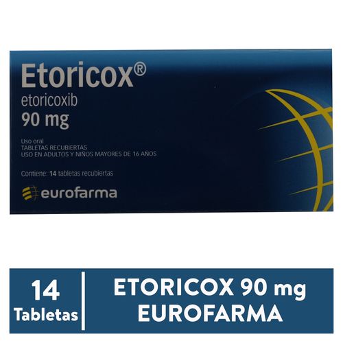 Dolor e Inflamación Eurofarma Etoricox 90 mg x 14 Tabletas