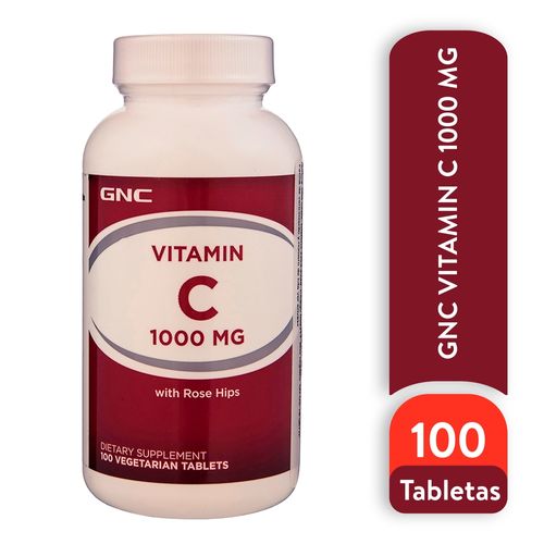 Vitamin C 1000 mg GNC frasco 100 cápsulas - Precio indicado por frasco