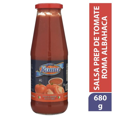Salsa Roma preparada de tomate y albahaca - 680 g