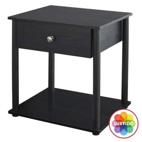 Mesa de noche Haus negra de 1 gaveta