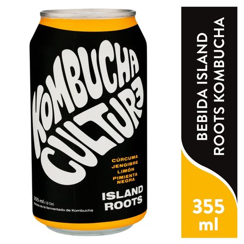 Bebida Kumbucha Cultura clásica sabor jengibre limón pimienta negra  - 355 ml