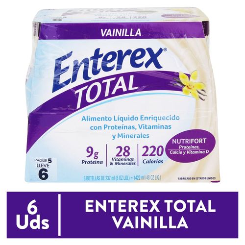 Alimento líquido Enterex total vainilla 6 Pack - 1422 ml