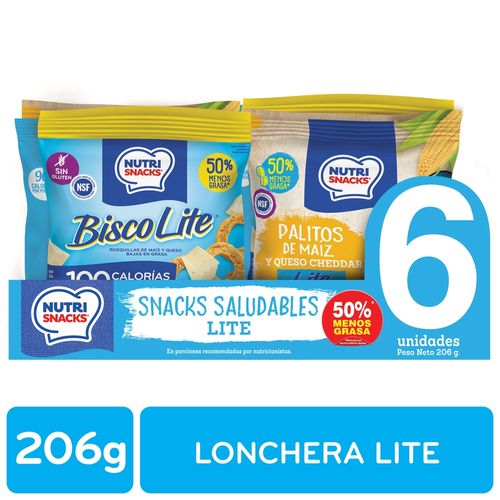 Snacks Nutrisnacks Saludables Lite Surtido 6 Pack - 206 g