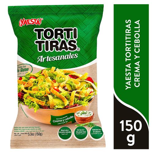 Yaesta Tortitiras Crema Y Cebolla 150 Gr