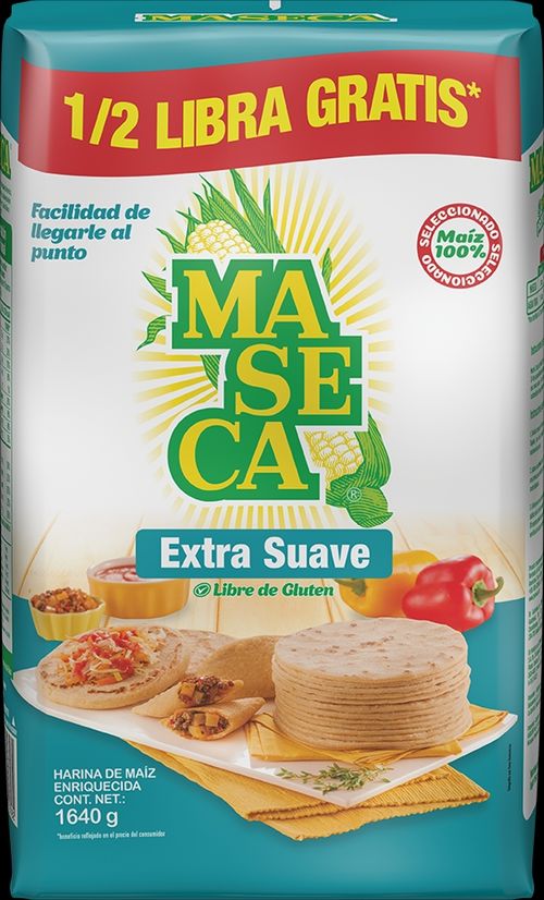 Harina de maíz Maseca extra suave - 1640 g