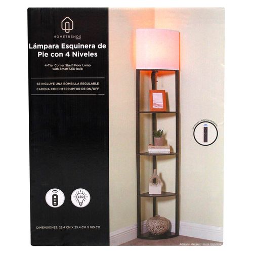 Ht Lampara De Pie Esquinera Con 4 Estant