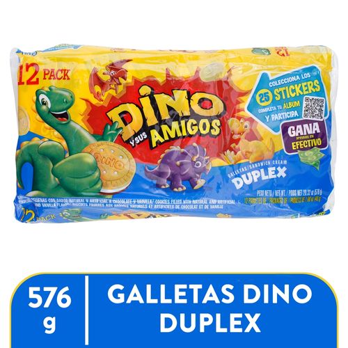 Galletas Dino, duplex -12 paquetes
