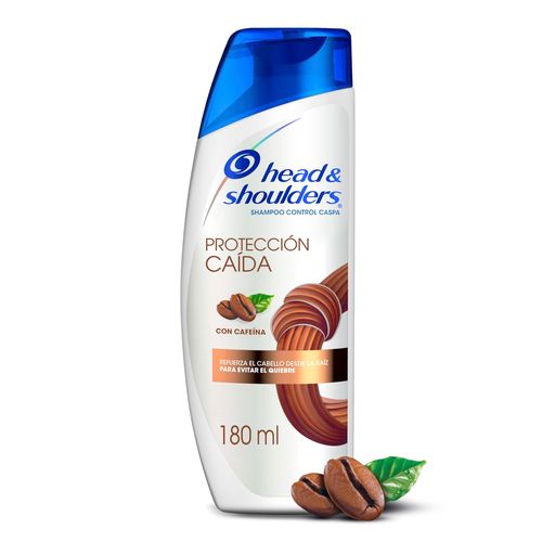 Shampoo Control Caspa Head & Shoulders Protección Caída Con Cafeína - 180ml