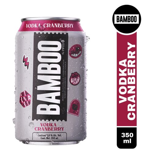 Bebida Bamboo Vodka Cranbery - 355 ml