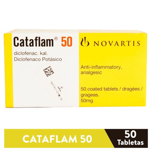 Cataflam 50 mg caja 50 comprimidos - Precio indicado por comprimido