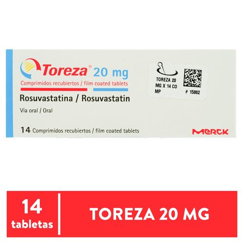 Toreza 20 mg caja 14 comprimidos - Precio indicado por caja