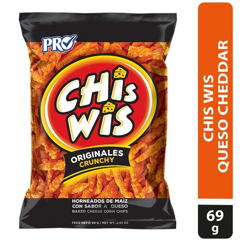 Snack Pro chiswis original sabor queso cheddar - 69 g