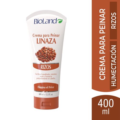 Crema para Peinar  Bioland Linaza Rizos - 400 ml