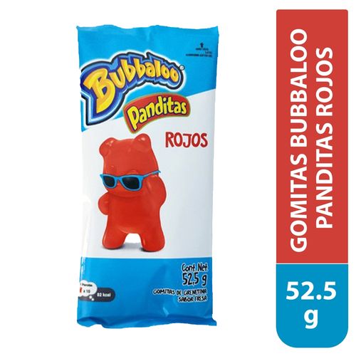 Gomitas Bubbaloo panditas rojos - 52.5 g