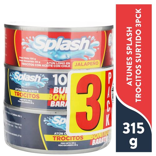 Atun Splash Trocitos Jalapeno 3p 315 Gr