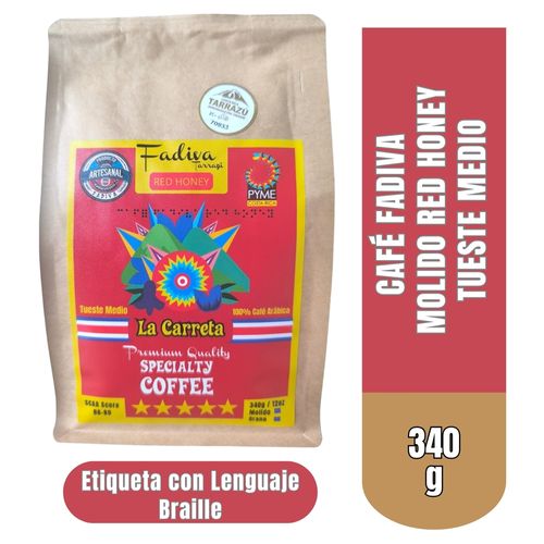 Café de Especialidad Fadiva Tarrazú Molido Red Honey - 340 g