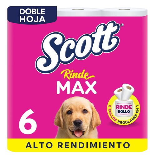 Papel Higiénico Scott Rindemax Doble Hoja - 6 Rollos