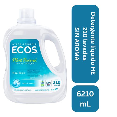 Detergente líquido Ecos para ropa sin aroma - 1,5L