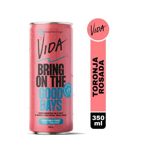 Bebida carbonatada Vida rhodhiola toronja rosada - 350 ml