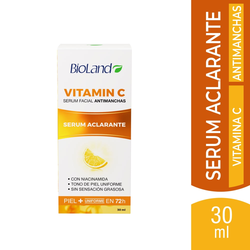 Bioland Serum Facial Aclarante Antimanchas con Vitamina C y Niacinamida 30 ml
