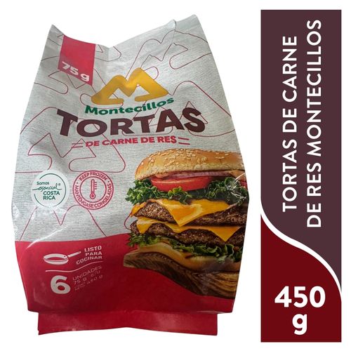 Torta Montecillos carne de res bolsa 6 Uds - 450 g