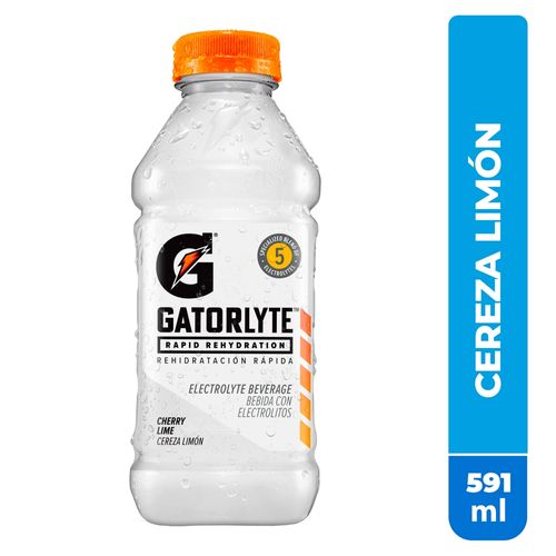 Bebida hidratante Gatorlyte sabor cereza limón - 591 ml