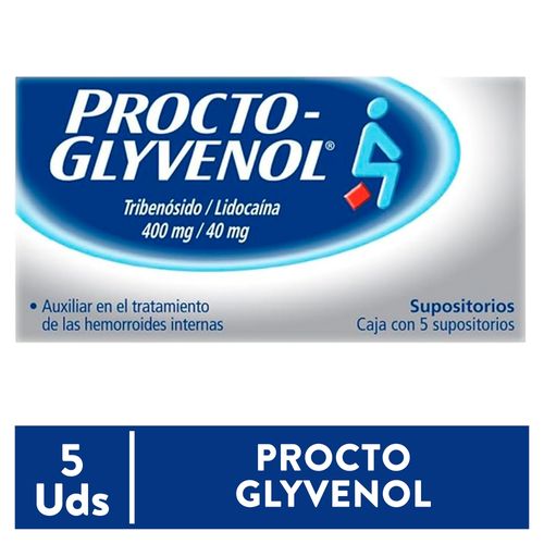 Procto Glyvenol caja 5 supositorios - Precio indicado por supositorio