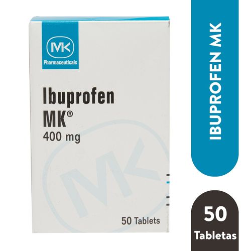 Ibuprofeno MK 400 Mg, Precio indicado por unidad