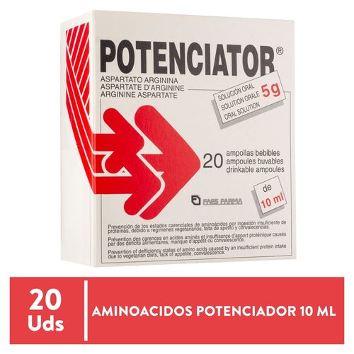 Aminoácidos Potenciator 10 ml, Precio indicado por unidad