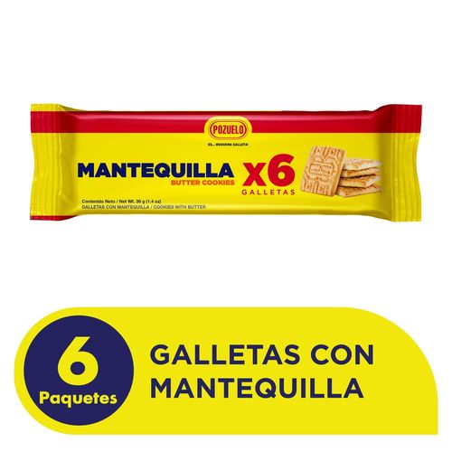 Galleta Mantequilla X6 Pozuelo - 39 g