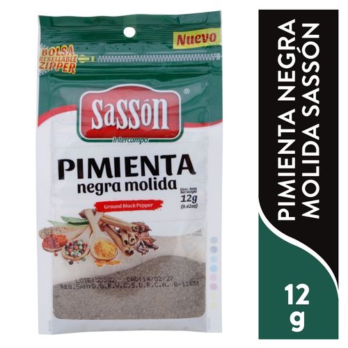 Pimienta Negr Molida Sasson Zipploc 12gr