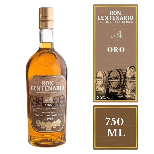 Ron Centenario Añejo Oro 4 años - 750 ml