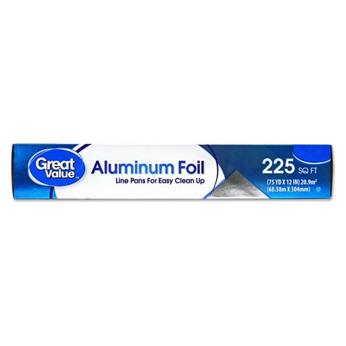 Papel Aluminio Great Value 225 Pies - 1 Rollo