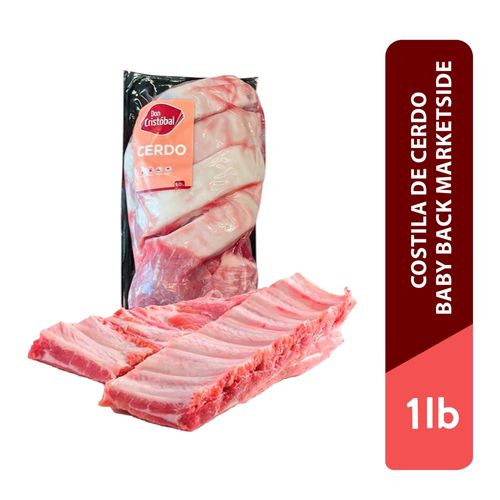 Carne De Cerdo Cost Baby Back Marketside, Empacado, Precio indicado por Kilo