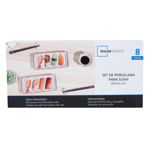 Ms Set De Porcelana Para Sushi 8pzs