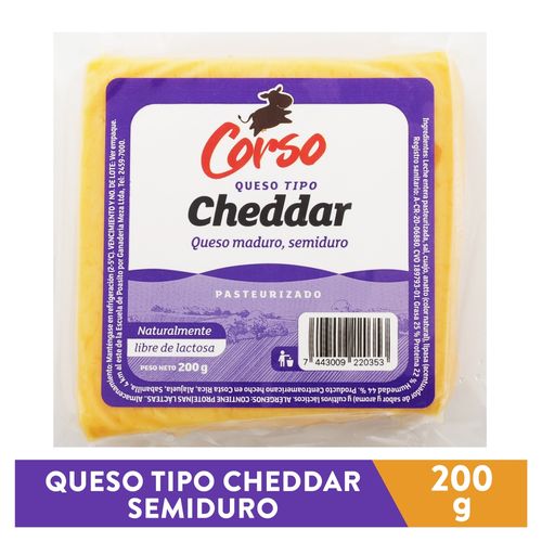 Queso Cheddar 200 Gr