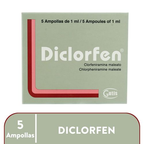 Diclorfen Gutis 1 Ml X 5 Ampollas