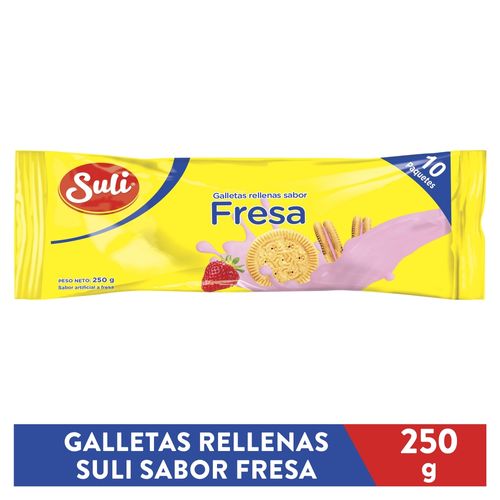 Galleta Suli Rellena Sabor De Fresa - 250 g