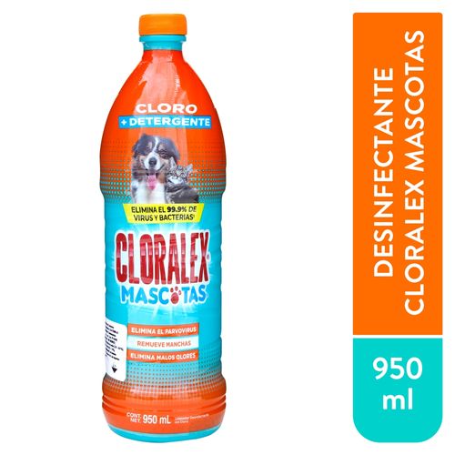 Limpiador Desinfectante Cloralex Mascotas Exteriores Botella - 950Ml