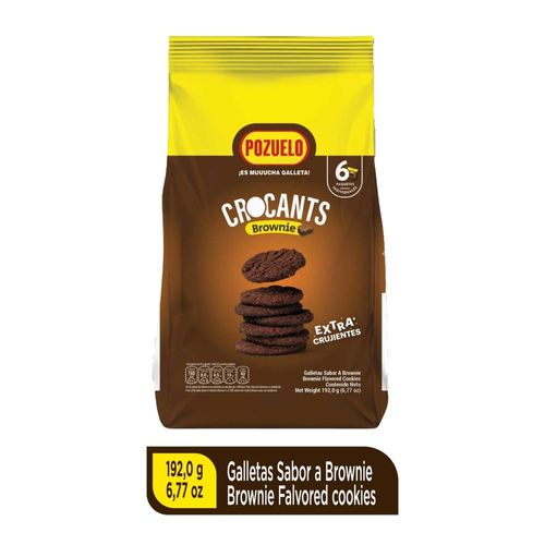 Pozuelo Galleta Crocants Brownie - 192 g