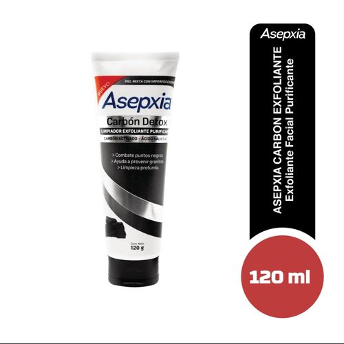 Limpiador Exfoliante Asepxia Carbón Detox- 120 g