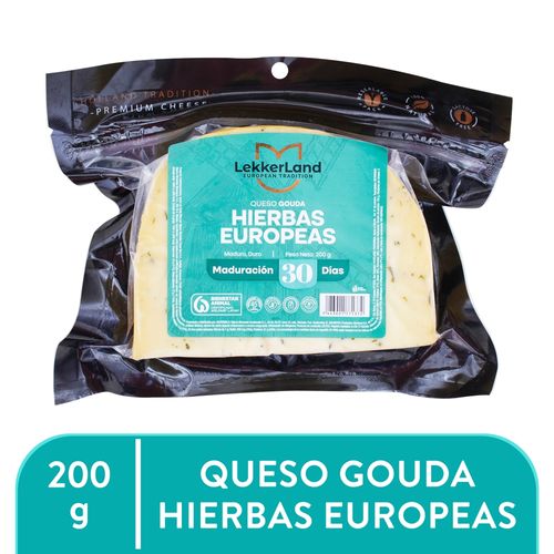 Queso Lekkerland Gouda Hierbas Europeas - 200 g