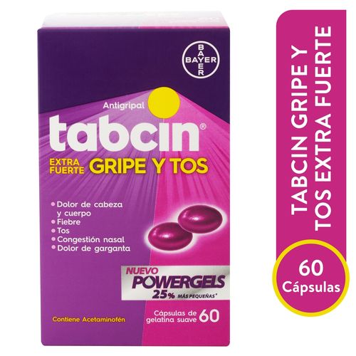 Antiviral, Gripe y Tos Bayer Consumo Tabcin Liq Gel Grip y To 2 Caps