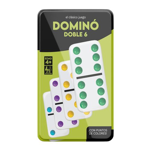 Domino Novelty Doble 6 Caja Metálica