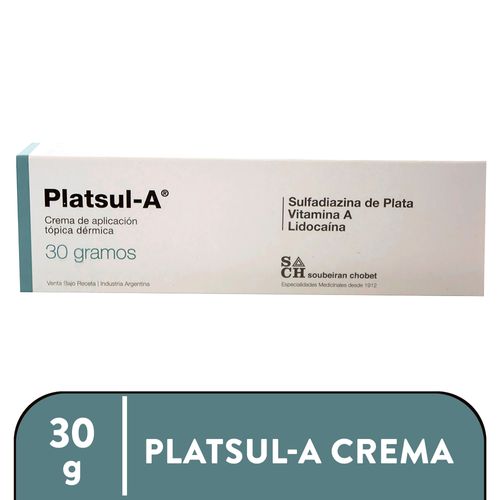 Anestésico para quemaduras Platsul-A en crema - 30 g