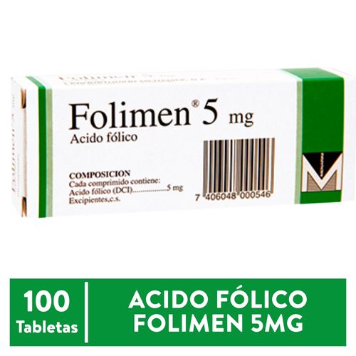 Folimen Menarin 5 Mg, Precio indicado por unidad